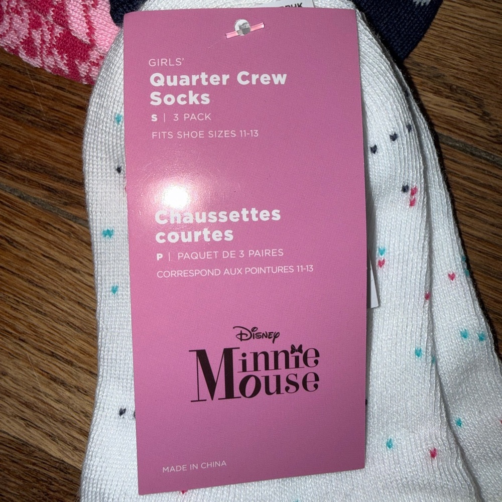 Toddler Minnie Mouse Sock Set. NWT. - Picture 2 of 3